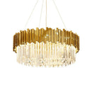 GobekUsa Art Deco Crystal LED Chandelier - 4 Tier Gold Silver Designer Lighting