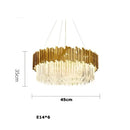 GobekUsa Art Deco Crystal LED Chandelier - 4 Tier Gold Silver Designer Lighting