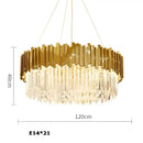 GobekUsa Art Deco Crystal LED Chandelier - 4 Tier Gold Silver Designer Lighting