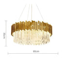 GobekUsa Art Deco Crystal LED Chandelier - 4 Tier Gold Silver Designer Lighting