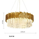 GobekUsa Art Deco Crystal LED Chandelier - 4 Tier Gold Silver Designer Lighting