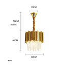 GobekUsa Art Deco Crystal LED Chandelier - 4 Tier Gold Silver Designer Lighting