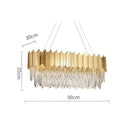 GobekUsa Art Deco Crystal LED Chandelier - 4 Tier Gold Silver Designer Lighting
