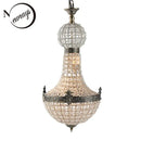 GobekUsa Art Deco Crystal LED Chandelier in 2 Sizes for Parlor, Bedroom, Lobby, Hotel
