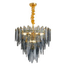 GobekUsa Art Deco Glass Iron LED Chandelier for Dinning Room