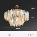GobekUsa Art Deco Glass Iron LED Chandelier for Dinning Room