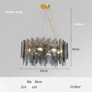 GobekUsa Art Deco Glass Iron LED Chandelier for Dinning Room