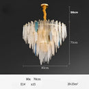 GobekUsa Art Deco Glass Iron LED Chandelier for Dinning Room