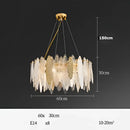 GobekUsa Art Deco Glass Iron LED Chandelier for Dinning Room