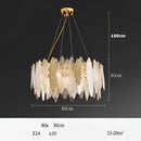 GobekUsa Art Deco Glass Iron LED Chandelier for Dinning Room