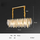 GobekUsa Art Deco Glass Iron LED Chandelier for Dinning Room