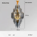 GobekUsa Art Deco Glass Iron LED Chandelier for Dinning Room
