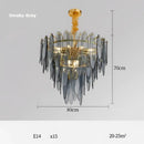 GobekUsa Art Deco Glass Iron LED Chandelier for Dinning Room