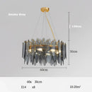 GobekUsa Art Deco Glass Iron LED Chandelier for Dinning Room