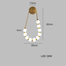 GobekUsa Art Deco Glass LED Wall Sconce Black Gold Bedroom Corridor Lighting