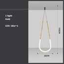 GobekUsa Art Deco Gold Black LED Designer Pendant Light for Dinning Room