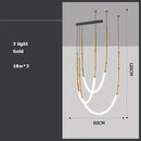 GobekUsa Art Deco Gold Black LED Designer Pendant Light for Dinning Room