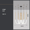 GobekUsa Art Deco Gold Black LED Designer Pendant Light for Dinning Room