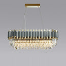 GobekUsa Art Deco Golden Black Crystal Pendant Lights for Dinning Room