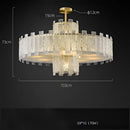 GobekUsa Art Deco Golden Copper Glass Chandelier LED Lighting Fixture