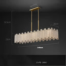 GobekUsa Art Deco Golden Copper Glass Chandelier LED Lighting Fixture