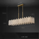 GobekUsa Art Deco Golden Copper Glass Chandelier LED Lighting Fixture