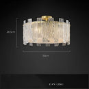 GobekUsa Art Deco Golden Copper Glass Chandelier LED Lighting Fixture
