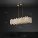 GobekUsa Art Deco Golden Copper Glass Chandelier LED Lighting Fixture