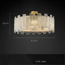 GobekUsa Art Deco Golden Copper Glass Chandelier LED Lighting Fixture