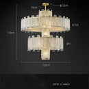 GobekUsa Art Deco Golden Copper Glass Chandelier LED Lighting Fixture