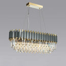 GobekUsa Art Deco Golden Crystal Chandelier LED Hanging Lamp