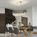 GobekUsa Art Deco Golden Crystal Chandelier LED Hanging Lamp