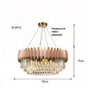 GobekUsa Art Deco Golden Crystal Chandelier LED Hanging Lamp