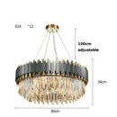 GobekUsa Art Deco Black Golden Crystal Chandelier for Foyer