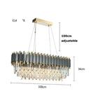 GobekUsa Art Deco Black Golden Crystal Chandelier for Foyer