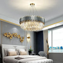 GobekUsa Art Deco Black Golden Crystal Chandelier for Foyer