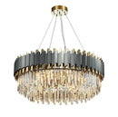 GobekUsa Art Deco Black Golden Crystal Chandelier for Foyer