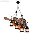 GobekUsa Art Deco Industrial Guitar Pendant Light with Light Wood and Black Metal Finish