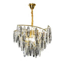GobekUsa Art Deco LED Crystal Chandelier Lighting for Foyer