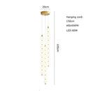 GobekUsa Art Deco LED Glass Pingpong Pendant Light in Gold Chrome Black.
