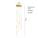 GobekUsa Art Deco LED Glass Pingpong Pendant Light in Gold Chrome Black.