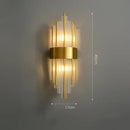GobekUsa Art Deco LED Stainless Steel Crystal Wall Sconce, Bedroom Corridor Golden Black Wall Light