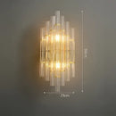 GobekUsa Art Deco LED Stainless Steel Crystal Wall Sconce, Bedroom Corridor Golden Black Wall Light