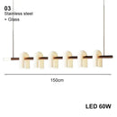 GobekUsa Art Deco White Acrylic Chandeliers: Elegant Indoor Living Room Lamps