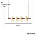 GobekUsa Art Deco White Acrylic Chandeliers: Elegant Indoor Living Room Lamps