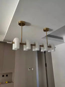 GobekUsa Art Deco White Acrylic Chandeliers: Elegant Indoor Living Room Lamps