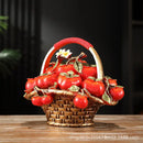 GobekUsa Artificial Fruit Tree Apple Basket Ornaments Home Decor Figurines