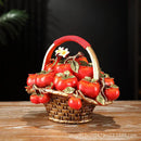 GobekUsa Artificial Fruit Tree Apple Basket Ornaments Home Decor Figurines
