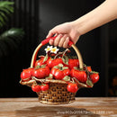 GobekUsa Artificial Fruit Tree Apple Basket Ornaments Home Decor Figurines