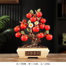 GobekUsa Artificial Fruit Tree Apple Basket Ornaments Home Decor Figurines